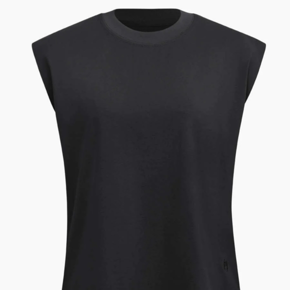 NWT 🌟 Black Micas Sleeveless T-shirt Top Size Medium - Picture 4 of 6